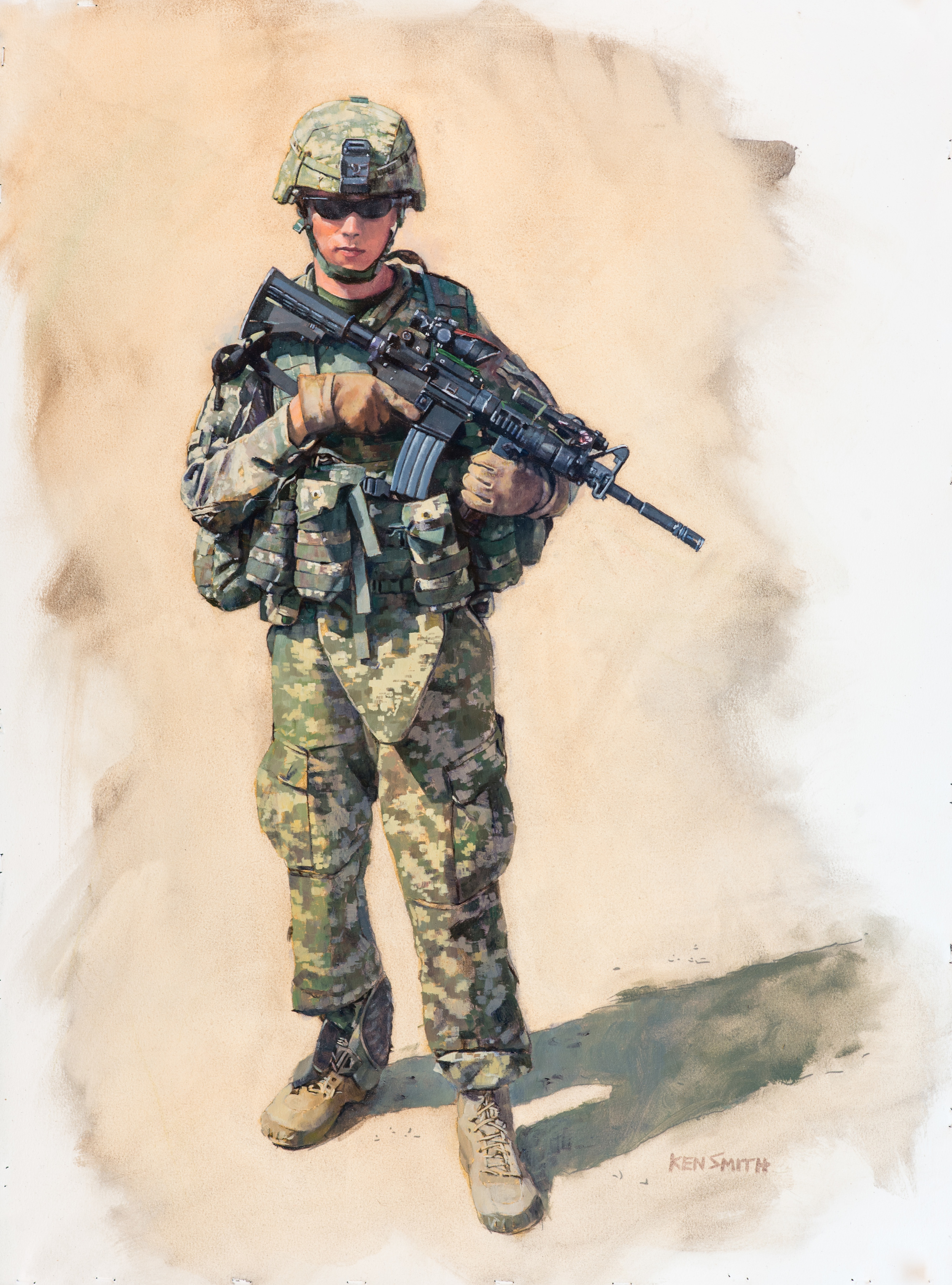 Американский солдат арт современный